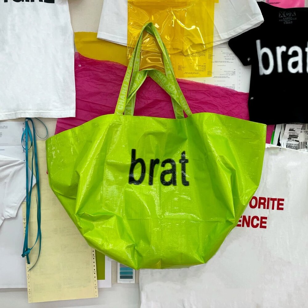 charli xcx brat bag (Green, Larger)